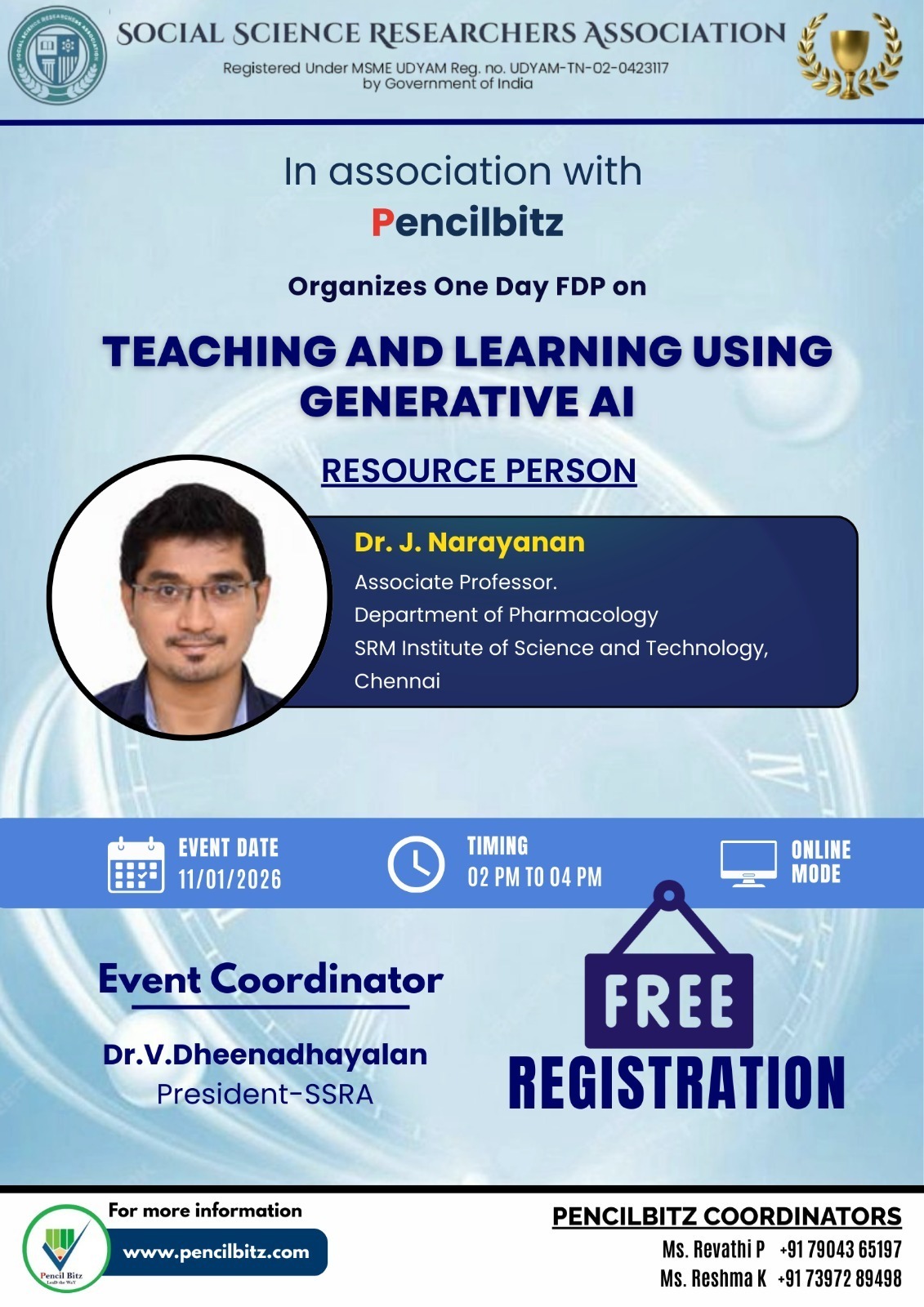 Teaching and Learning Using Generative AI event poster
