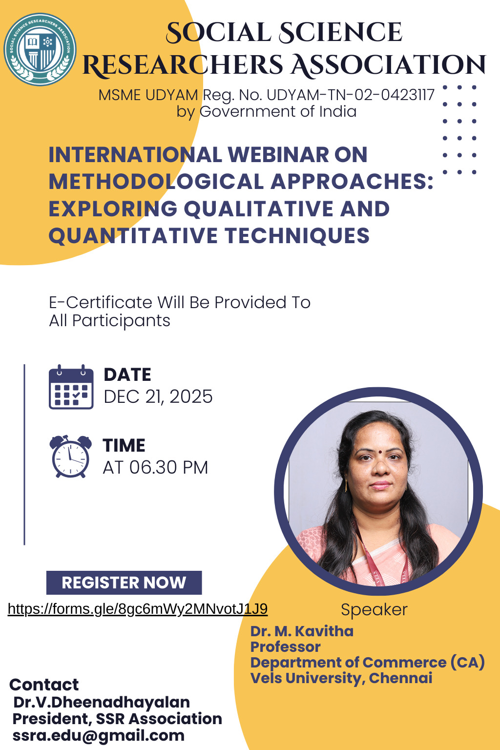 International webinar on qualitative and quantitative methods poster