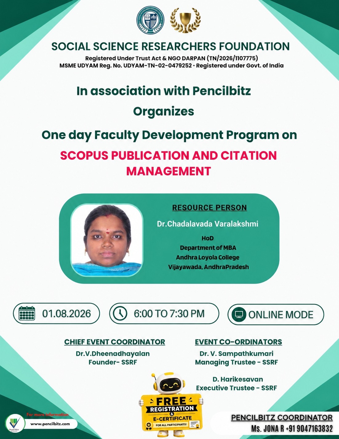 One-day faculty development program on Scopus publication and citation management